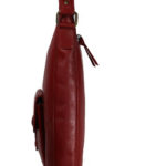 Red Messenger Bag For Girls SP 110 side (leathermanfashion)