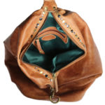 Tan Rucksack Leather Bag VT-274 inside (leathermanfashion)