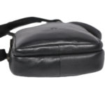 Leatherman Fashion Genuine Leather Black Sling Bag 6049NC bottom