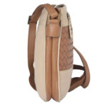 Leatherman Fashion Leather Beige Sling Bag B192 side