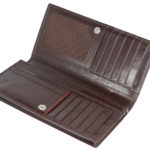 Leatherman Fashion Women Brown Genuine Leather Wallet GNR-1085 inside
