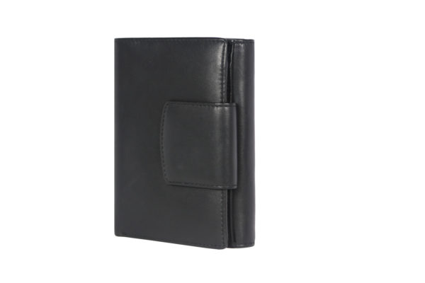Leatherman Fashion Women Black Genuine Leather Wallet GNR1103 side
