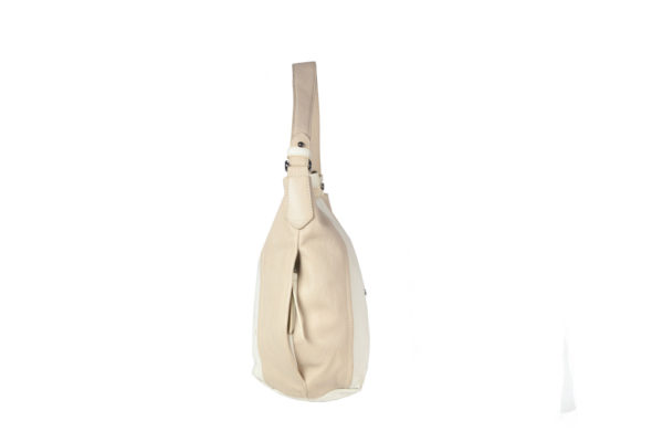 Girls White, Tan Hobo VT259 side (leathermanfashion)