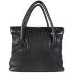 Leatherman Fashion Girls Black Handbag b113k back view