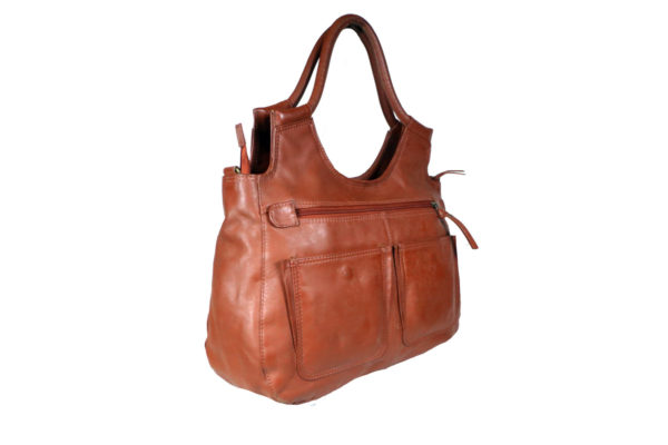 Women Brown Handbag LM 22 side leathermanfashion