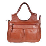 Women Brown Handbag LM 22 front leathermanfashion