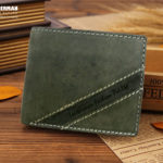 Leatherman Fashion Genuine Leather Forest Green Men’s Wallet mode view
