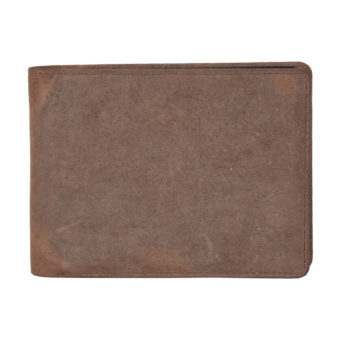 Men Genuine Leather Wallet brown mathani-hunter 5014 front Leatherman fashion