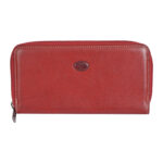 Genuine Leather red Ladies Wallet(8 Card Slots)