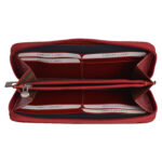 Genuine Leather red Ladies Wallet(8 Card Slots)