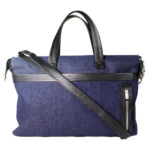 denim blue hand messenger bag front BORSA-003 front (1)