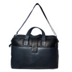 unisex navy black hand messenger bag front