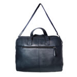 unisex navy black hand messenger bag back