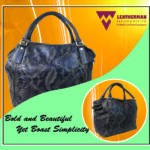 Snake Print Leather Handbag