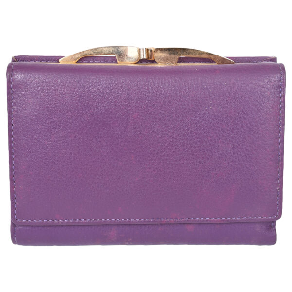 Buy LMN Genuine Leather Violet Women Purse(10 Card Slots) at Amazon.in