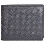 Genuine Leather Unisex Black Wallet 4 Card Slots