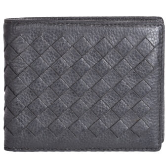 Genuine Leather Unisex Black Wallet 4 Card Slots