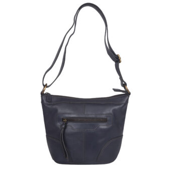 Genuine Leather Navy Blue girls Small Sling Bag