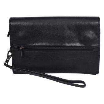 Genuine Leather Black Women's Clutch