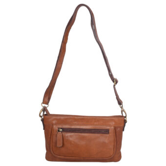 Genuine Leather Brown Tan Women's Sling Bag