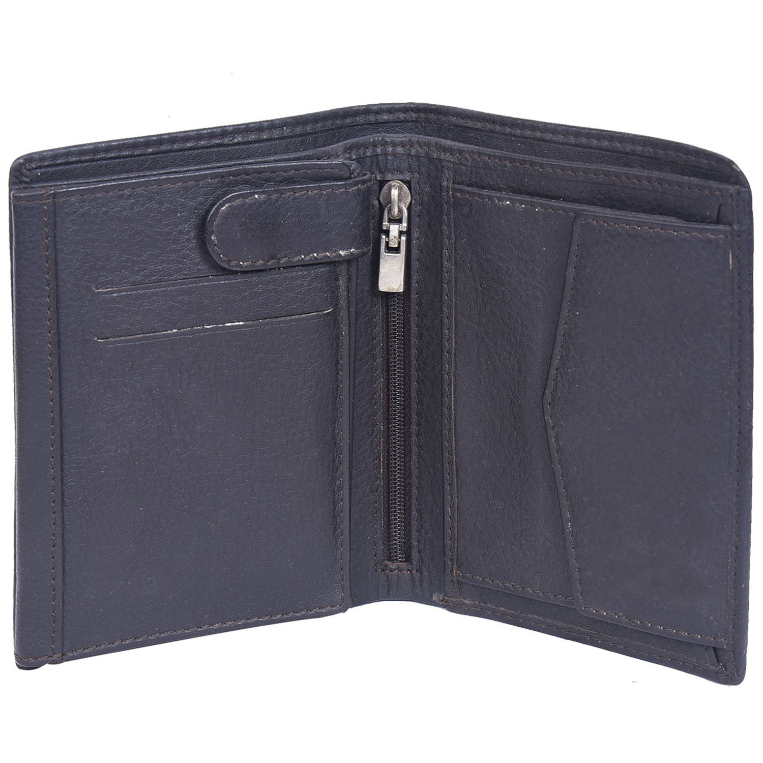 Genuine Leather Unisex Dark Brown Wallet - Leatherman Fashion Private ...