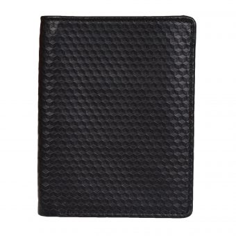 Genuine Leather Black Men's 3D Print Wallet