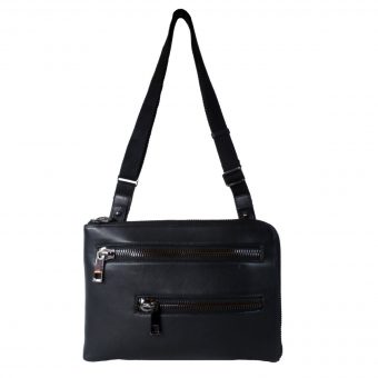 Genuine leather Black Sling Bag