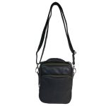 Genuine Leather Men’s Black Sling Bag 6046