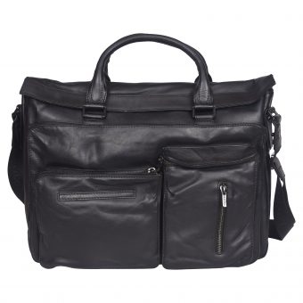 Genuine Leather Laptop Messenger Bag for Unisex