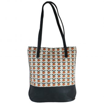 Canvas Leather Women's Multi color Tote Bag