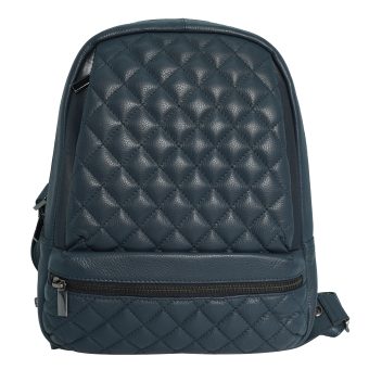 Leather Blue Backpack