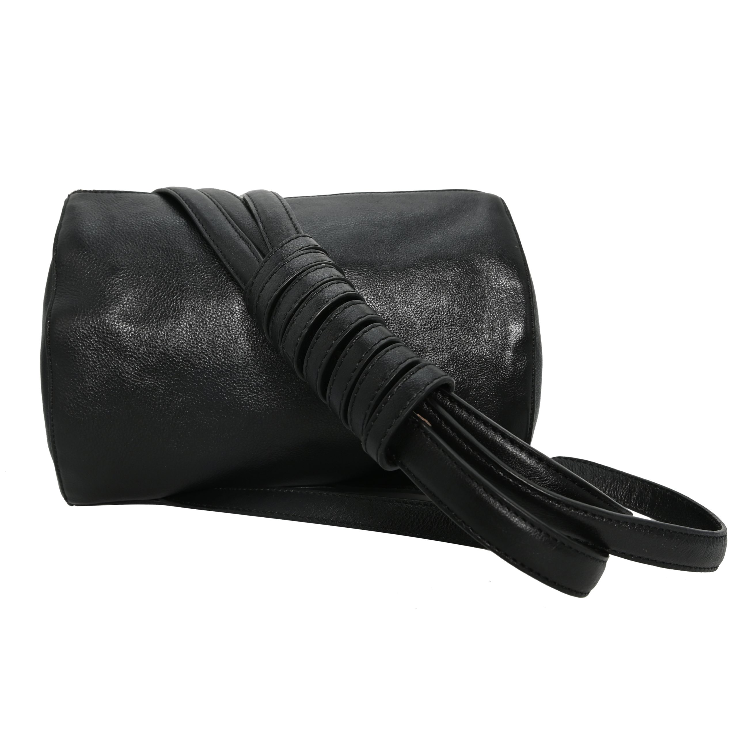 Genuine Leather Women Small Black Duffel Bag - Leatherman Fashion ...