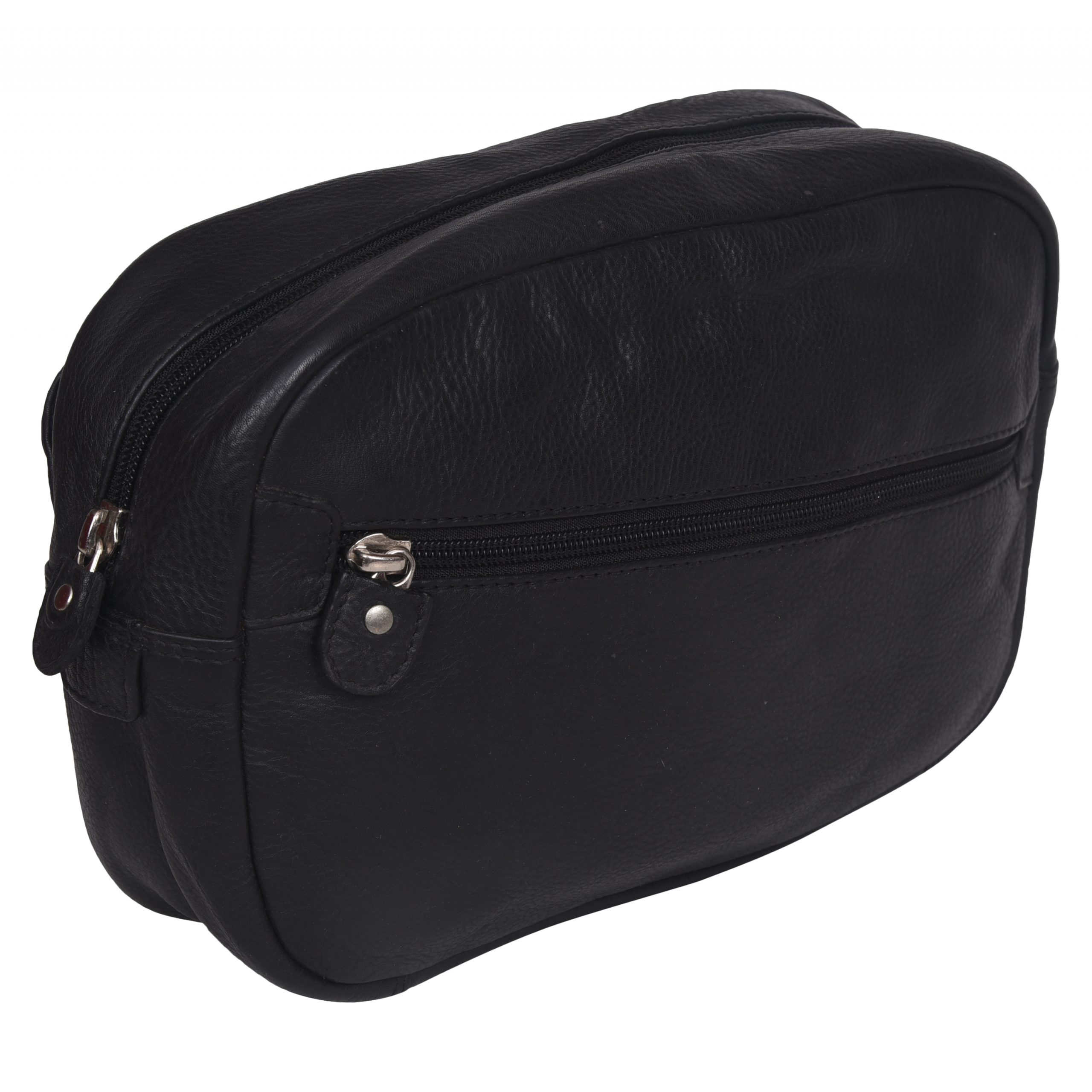 Genuine Leather Black Unisex Sling Bag - Leatherman Fashion Private Limited