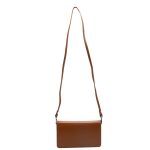 Genuine Leather Women Tan Sling Bag(61375)