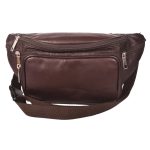 Genuine Leather Unisex Brown Belt Bag 00012028