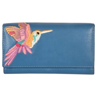 Sassora Genuine Leather Women's Blue Wallet _1958