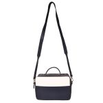 Genuine Leather Unisex Blue White Sling Bag 3053